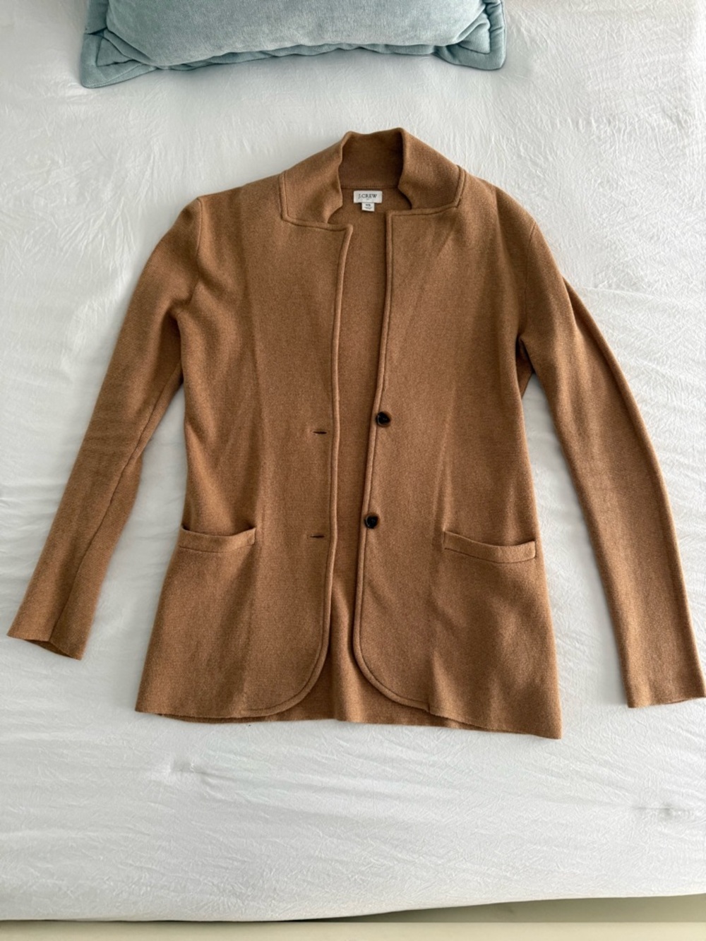 J. Crew Camel Brown Knit Blazer | Size XS